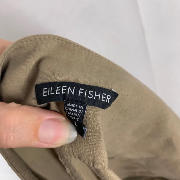 Eileen Fisher Linen Blend Pull On Tapered Pants Size 18 - Picture 7 of 13
